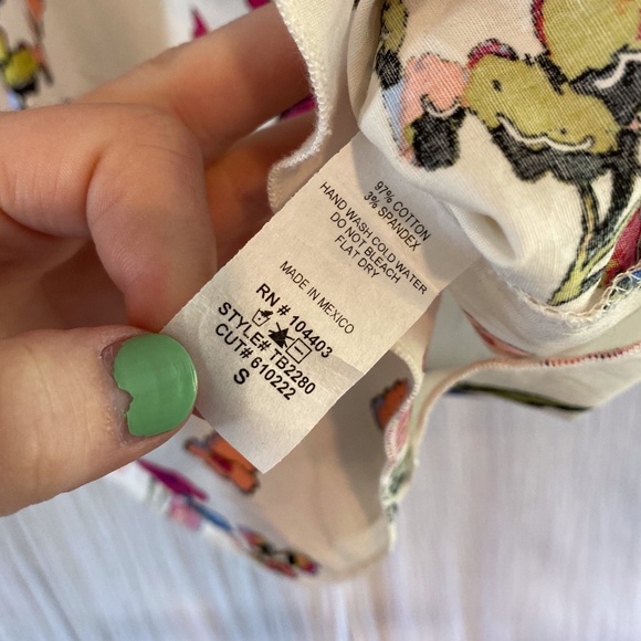 Mine Cold Shoulder Floral Blouse with Ties - Picture 5 of 5